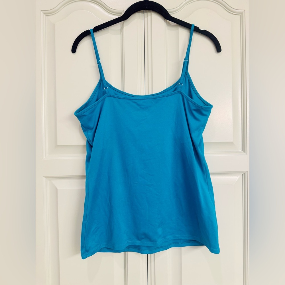 White House Black Market Turquoise Camisole With Shelf Bra - Picture 2 of 3
